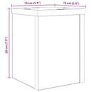 vidaXL Növényállvány 2 pcs Fekete tölgy 15 x 15 x 20 cm Faanyag