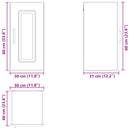 vidaXL Mosogatógép panel Kalmar Fekete tölgy 30 x 31 x 60 cm Faanyag