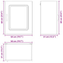 vidaXL Mosogatógép panel Kalmar Fekete tölgy 50 x 31 x 60 cm Faanyag