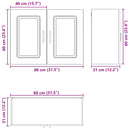 vidaXL Mosogatógép panel Kalmar Fekete tölgy 80 x 31 x 60 cm Faanyag