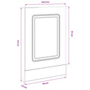 vidaXL Mosogatógép panel Kalmar Fekete tölgy 45 x 1,5 x 57 cm Faanyag