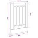 vidaXL Mosogatógép panel LUCCA Fekete Tölgy 45 x 1,5 x 57 cm