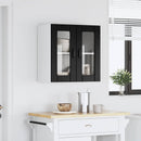 vidaXL Fali üveges szekrény LUCCA Fekete Tölgy 60 x 31 x 60 cm