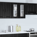 vidaXL Fali üveges szekrény LUCCA Fekete Tölgy 60 x 31 x 60 cm