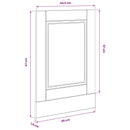vidaXL Mosogatógép panel PORTO Fekete tölgy 45 x 1,5 x 57 cm Faanyag