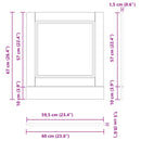 vidaXL Mosogatógép panel PORTO Fekete tölgy 60 x 1,5 x 57 cm Faanyag
