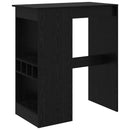vidaXL Bárasztal polcokkal Fekete tölgy 90 x 47.5 x 103.5 cm Faanyag