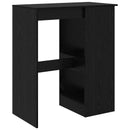 vidaXL Bárasztal polcokkal Fekete tölgy 90 x 47.5 x 103.5 cm Faanyag