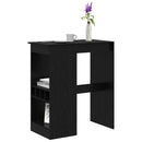 vidaXL Bárasztal polcokkal Fekete tölgy 90 x 47.5 x 103.5 cm Faanyag