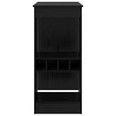 vidaXL Bárasztal polcokkal Fekete tölgy 90 x 47.5 x 103.5 cm Faanyag