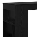 vidaXL Bárasztal 102 x 50 x 103,5 cm Szerelt Fa Fekete tölgy