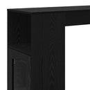 vidaXL Bárasztal polcokkal Fekete tölgy 101 x 40 x 103,5 cm Faanyag