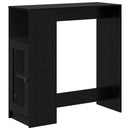 vidaXL Bárasztal polcokkal Fekete tölgy 101 x 40 x 103,5 cm Faanyag