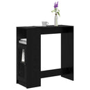 vidaXL Bárasztal polcokkal Fekete tölgy 101 x 40 x 103,5 cm Faanyag
