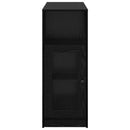 vidaXL Bárasztal polcokkal Fekete tölgy 101 x 40 x 103,5 cm Faanyag
