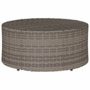 vidaXL Kültéri dohányzóasztal Szürke Ø 68 x 30 cm polirattan