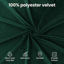 vidaXL Ágykeret fejtámlával Sötétzöld 140 x 190 cm Bársony