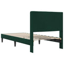 vidaXL Ágykeret fejtámlával Sötétzöld 100 x 200 cm Bársony