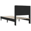 vidaXL Ágykeret fejtámlával Fekete 100 x 200 cm Bársony