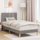 vidaXL Ágykeret fejtámlával Tópszínű 100 x 200 cm Szövet