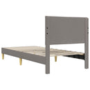 vidaXL Ágykeret fejtámlával Tópszínű 100 x 200 cm Szövet