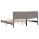 vidaXL Ágykeret fejtámlával Tópszínű 200 x 200 cm Szövet