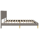 vidaXL Ágykeret fejtámlával Tópszínű 200 x 200 cm Szövet