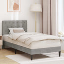 vidaXL Ágykeret fejtámlával Világosszürke 80 x 200 cm Bársony