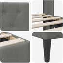 vidaXL Ágykeret fejtámlával Sötétszürke 120 x 200 cm Bársony