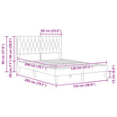 vidaXL Ágykeret fejtámlával Sötétszürke 120 x 200 cm Bársony