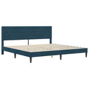 vidaXL Ágykeret fejtámlával Kék 180 x 200 cm Bársony