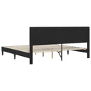 vidaXL Ágykeret fejtámlával Fekete 200 x 200 cm Bársony
