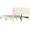 vidaXL Ágykeret fejtámlával Krémszínű 160 x 200 cm Bársonyos szövet