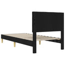 vidaXL Ágykeret fejtámlával Fekete 80 x 200 cm Szövet