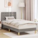 vidaXL Ágykeret fejtámlával Tópszínű 90 x 200 cm Szövet