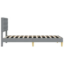 vidaXL Ágykeret fejtámlával Világosszürke 100 x 200 cm Szövet