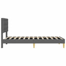 vidaXL Ágykeret fejtámlával Sötétszürke 100 x 200 cm Szövet