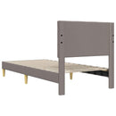 vidaXL Ágykeret fejtámlával Tópszínű 100 x 200 cm Szövet