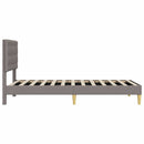 vidaXL Ágykeret fejtámlával Tópszínű 100 x 200 cm Szövet