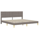 vidaXL Ágykeret fejtámlával Tópszínű 200 x 200 cm Szövet