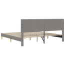 vidaXL Ágykeret fejtámlával Tópszínű 200 x 200 cm Szövet