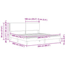 vidaXL Ágykeret fejtámlával Tópszínű 200 x 200 cm Szövet