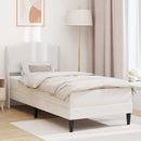 vidaXL Ágykeret fejtámlával Fehér 90 x 200 cm Műbőr