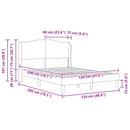vidaXL Ágykeret fejtámlával Sötétszürke 120 x 200 cm Bársony
