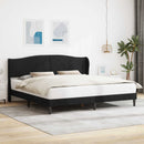 vidaXL Ágykeret fejtámlával Fekete 200 x 200 cm Bársony