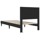 vidaXL Ágykeret LED szalagokkal fejtámlával Fekete 80 x 200 cm Műbőr
