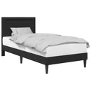 vidaXL Ágykeret LED szalagokkal fejtámlával Fekete 80 x 200 cm Műbőr