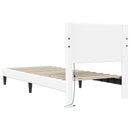 vidaXL Ágykeret LED szalagokkal fejtámlával Fehér 90 x 190 cm Műbőr