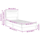 vidaXL Ágykeret LED szalagokkal fejtámlával Fekete 100 x 200 cm Műbőr