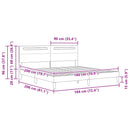vidaXL Ágykeret LED szalagokkal fejtámlával Fekete 180 x 200 cm Műbőr